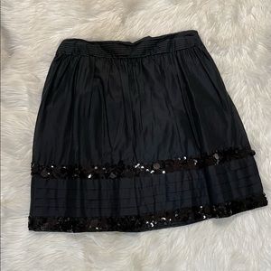 NWT LOFT gypsy peasant skirt Black Sz 8